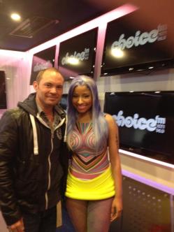 Stuart Grant with rapper Nicki Minaj 